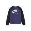 Nike Letter Logo Print Color Block Crewneck Sweatshirt Kids Sweatshirt Navy-Blue 903650-473