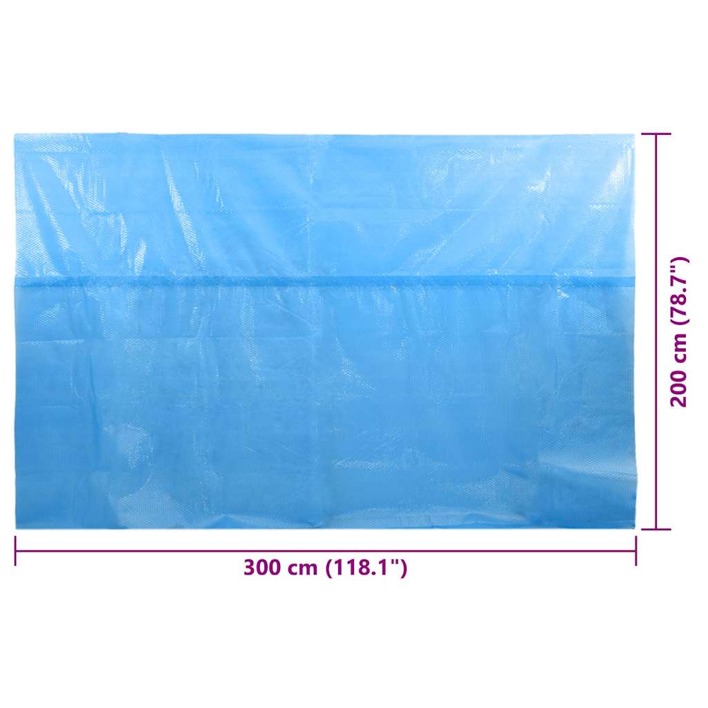 Rectangular Pool Cover PE Blue 300 x 200 cm