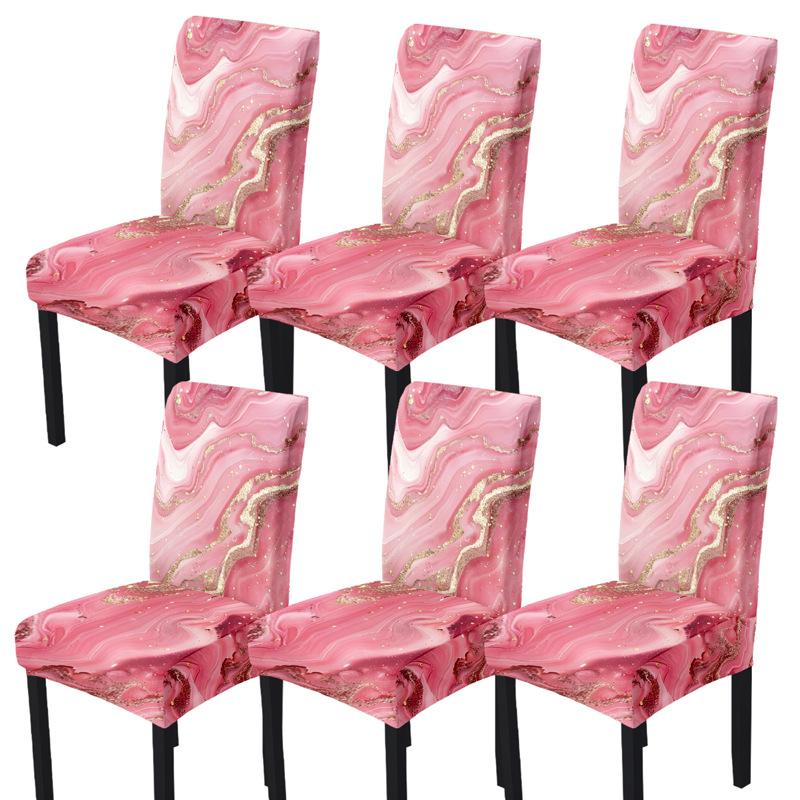 Чехол для стула с принтом из мрамора, универсальный чехол для стула Four Seasons для дома