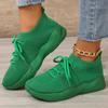 Fashion Spring Green Casual Shoes Summer Breathable Sneakers Mesh Flats Shoes Women Fashion Lightweight Slip On Running Shoes Ladies