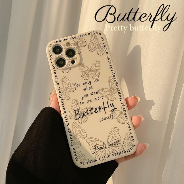 Силиконовый противоударный мягкий чехол Dearm Butterfly для Iphone 12 13 14 Pro Max 11 Xr Xsmax Xr 7 8 Plus с мультяшным рисунком в виде ракушки