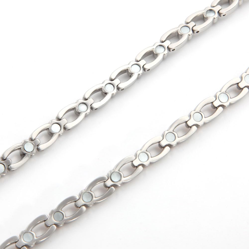 Браслет Антистатический браслет Магнитный браслет из нержавеющей стали Стильный и повседневный браслет Choseiki для женщин