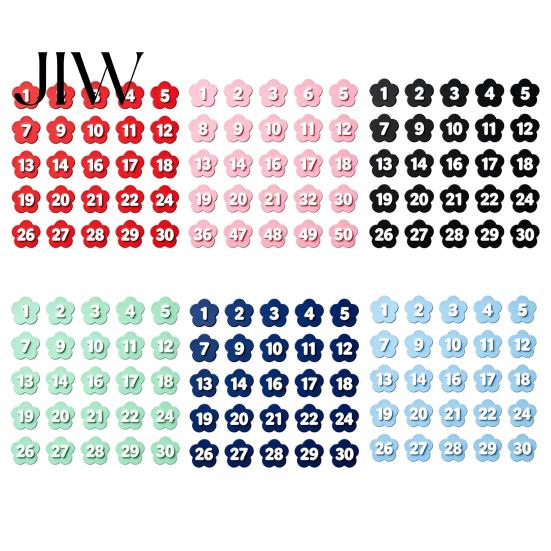 Back to School Essentials 30PCS Numbered Pencil Toppers, Reusable Prevent Confusion Labels, Classroom Management Tools Plastic Tracking Marker Clips,