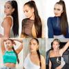 MISSQUEEN Synthetic Ponytail Extensions Wrap Around Elastic Hair Band Stretched Straight Ponytail With Rubber Band Braiding Hair For Women