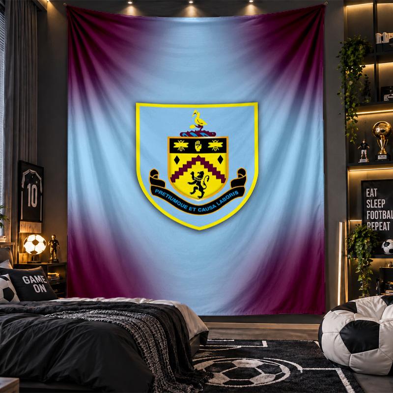 Wall Hanging Tapestry Burnley Football Print Cloth for Living Room Bedroom Home Decor