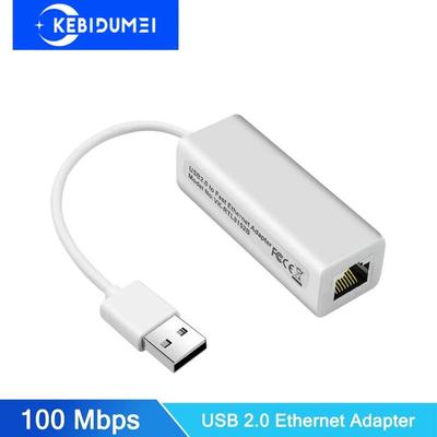 Разветвитель кабеля USB 2.0 на RJ45 Ethernet Адаптер-удлинитель 100 Мбит/с USB Проводная сетевая карта для планшета, ноутбука, ПК, компьютера, Windows XP 7 8