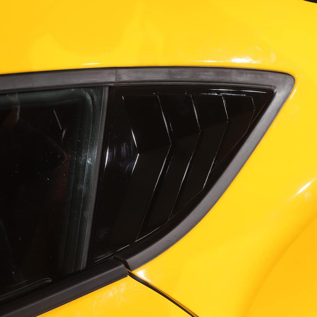 DIYUCAR Car Rear Window Rear Vent Window Car Shutter Side Vent Cover for Toyota Supra GR A90 A91 MK5 Shutter, Louvers, 2019-2022 (Black)