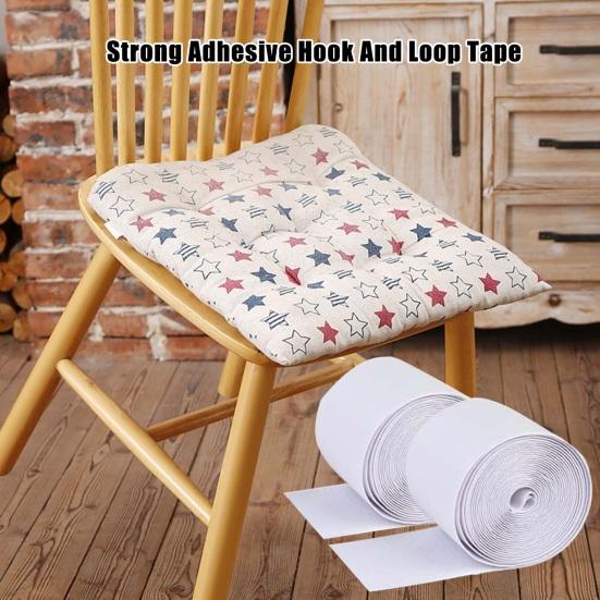 2 рулона самоклеящейся ленты-липучки с клейкой основой, простая в использовании лента-липучка для предотвращения скольжения для ковров