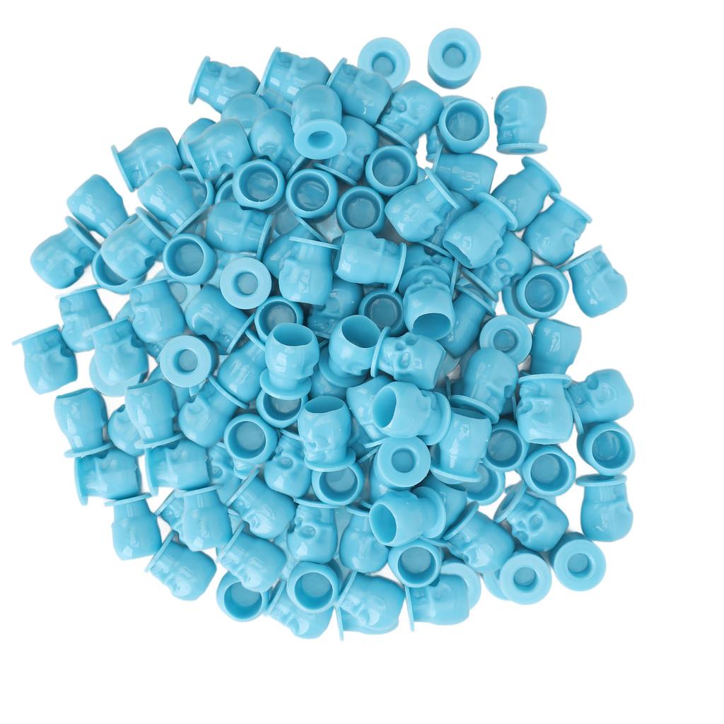 200pcs Tattoo Ink Cups Skull Shaped Stable Base Prevent Falling Off Microblading Pigment Cups
