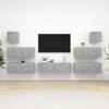 VidaXL TV Stand Set 7 Pcs Concrete Grey Chipboard