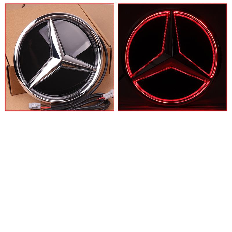 3D Mirror Car Front Grille Emblem Star Badge Logo LED For Mercedes Benz W205 W204 W253 W213 W206 W166 gle glc BF1