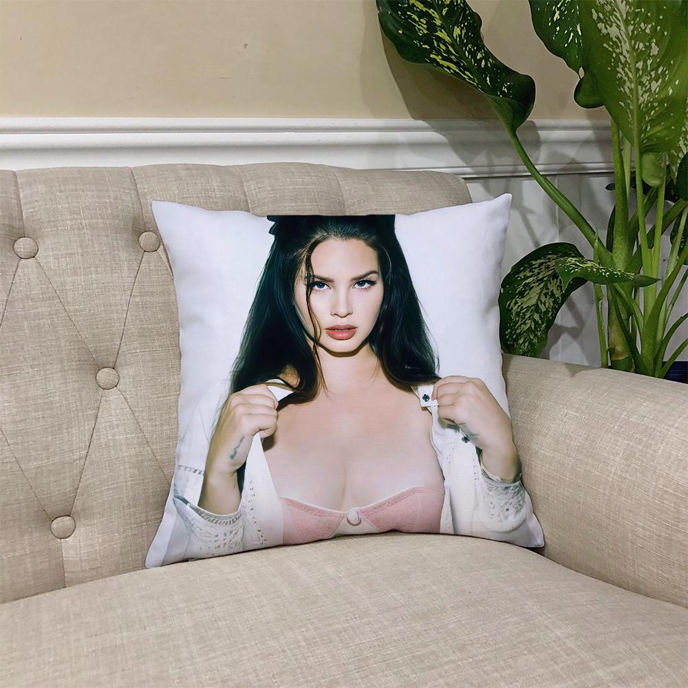 L-Lana Singer D-Del R-Rey Наволочка Квадратная Наволочка для Диванной Подушки Повседневная Приятная к Коже Удобная Наволочка