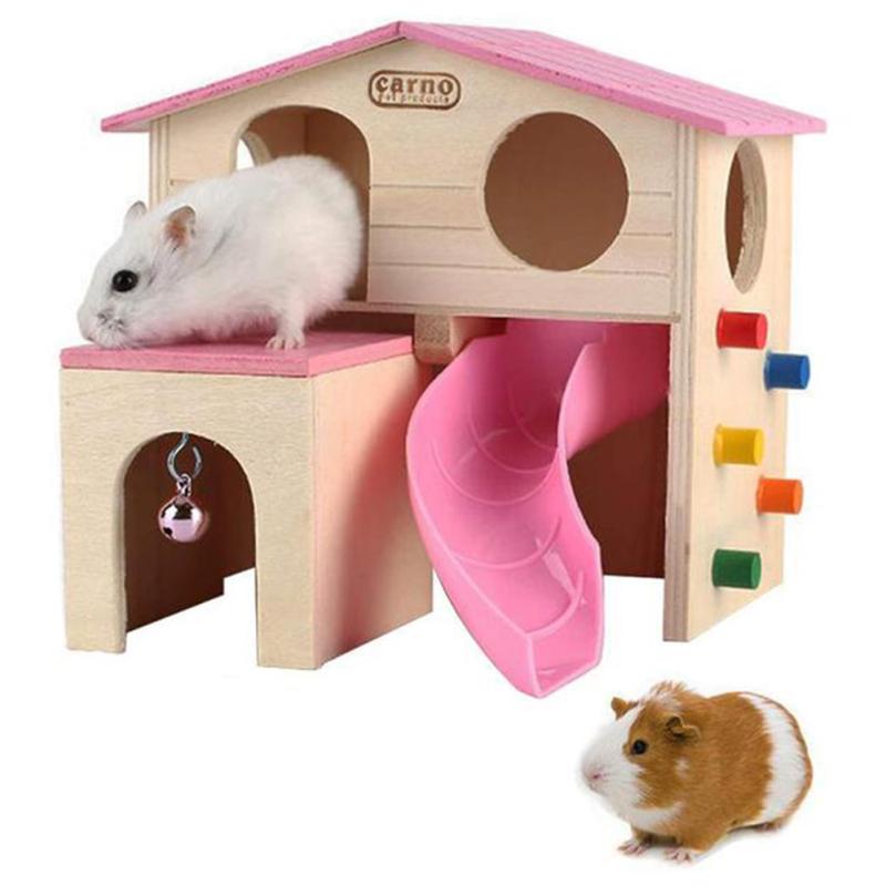 Деревянный дом для домашних животных, хомяк, золотые хомяки, спальное гнездо, дом, товары для домашних животных