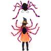 Страшный Хэллоуинский Паук 2 в 1 Светодиодный Хэллоуинский Костюм Паука для Косплея, Плюшевый Рюкзак-Костюм Паука с Фиолетовым Светом