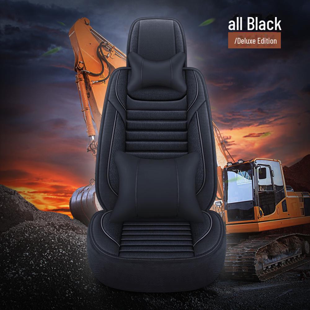 Подушка для сиденья экскаватора - дышащий льняной чехол для одного сиденья, универсальная посадка, подходит для всех сезонов.