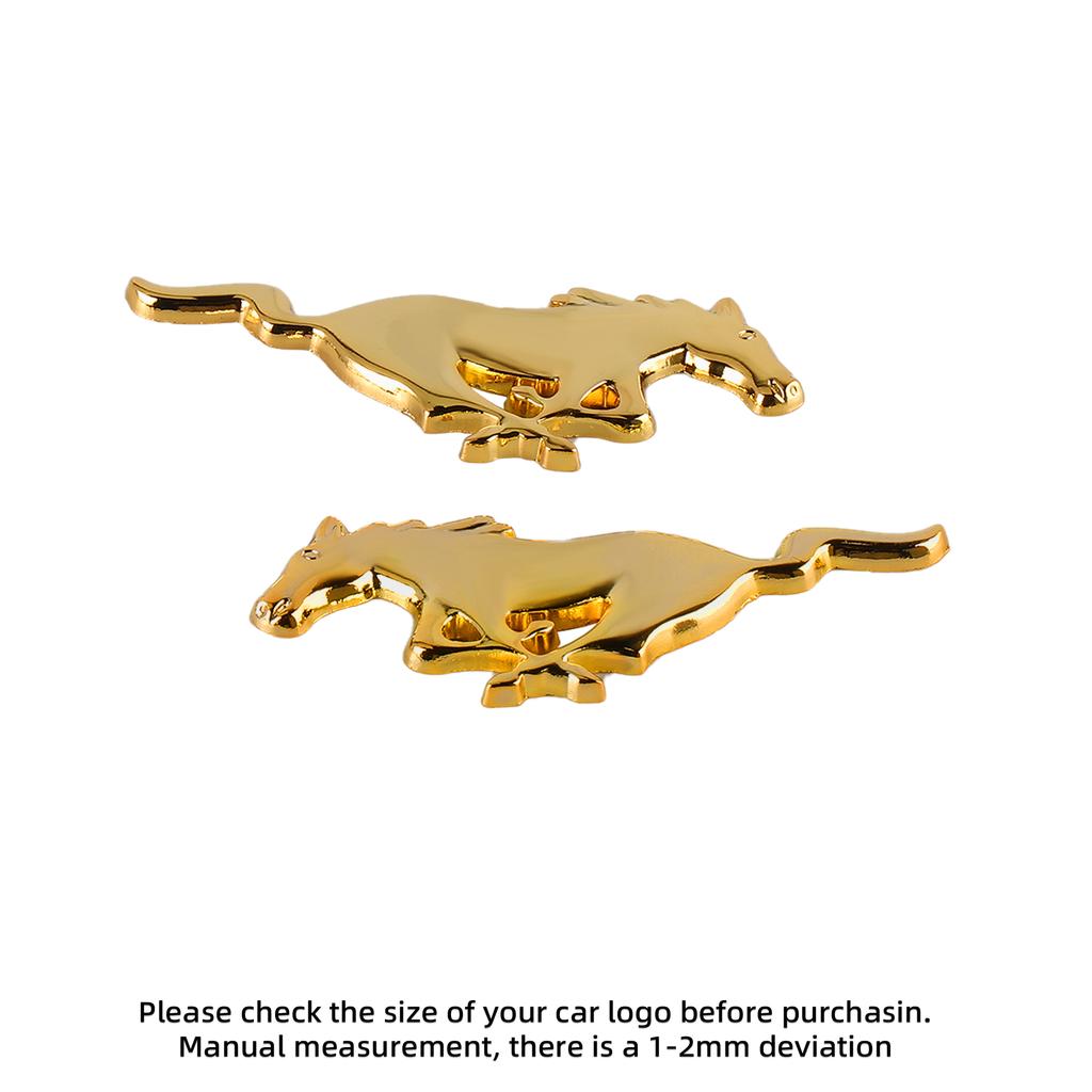 2PCS 7.5/11CM 3D Mustang Badge Running Horse Sticker For Ford Fiesta Focus Mondeo Kuga Edge Shelby GT Car Body Decoration Emblem