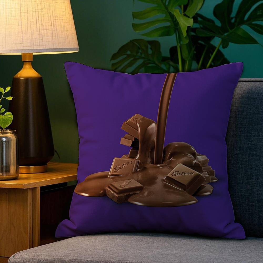 Смешная фиолетовая наволочка Milka, плюшевая ткань, мягкая, с двусторонним принтом, чехол на диванную подушку, наволочки для декоративных подушек