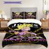 Vibrant Anime Ensemble Three-piece set (1 * duvet cover + 2 * pillowcase, without core) 2D Flat Duvet cover and pillowcase Bedding set