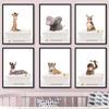 Bathtub Animal Elephant Giraffe Tiger Zebra Nordic Posters And Prints Wall Art Canvas Painting Wall Pictures For Kids Room Decor