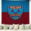 Custom Name West Ham UnitedPrinted Tapestry – Wall Hanging for Bedrooms, Dorms, and Home Decor