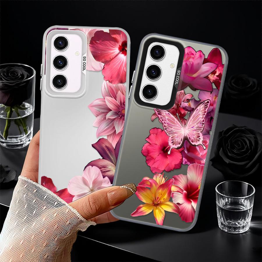 Чехол-арт с мультяшными цветами для Samsung Galaxy A12 A13 A32 A36 A16 A34 A25 A73 A23 A71 A72 A14 A56 A17 A52 A54