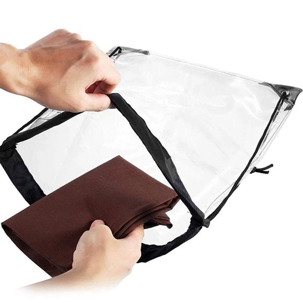 Foldable Drawstring Backpack Large Capacity Jelly Bag Casual PVC Transparent Bag Sports