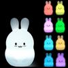 Силиконовый светильник в виде кролика, ночник, USB перезаряжаемый светильник, подарок для детей