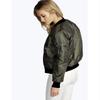 European and American New Style Solid Color Short Fashion Zipper Outer Jacket for Women