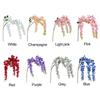 Artificial Wisteria Iron Wire Silk Cloth Simulated Flower Vine for Wedding Home Decoration Length 97cm