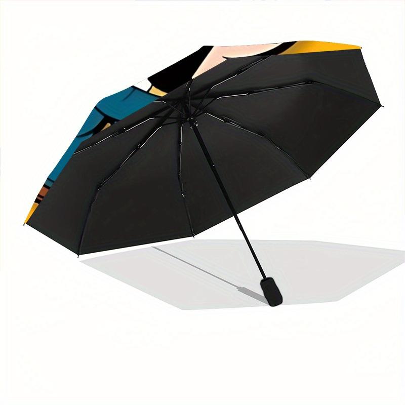 1pc Popeye Automatic Folding Umbrella, Portable Design with 8 Ribs, Casual Outdoor Accessory HolidayBirthday Gifts y250814018