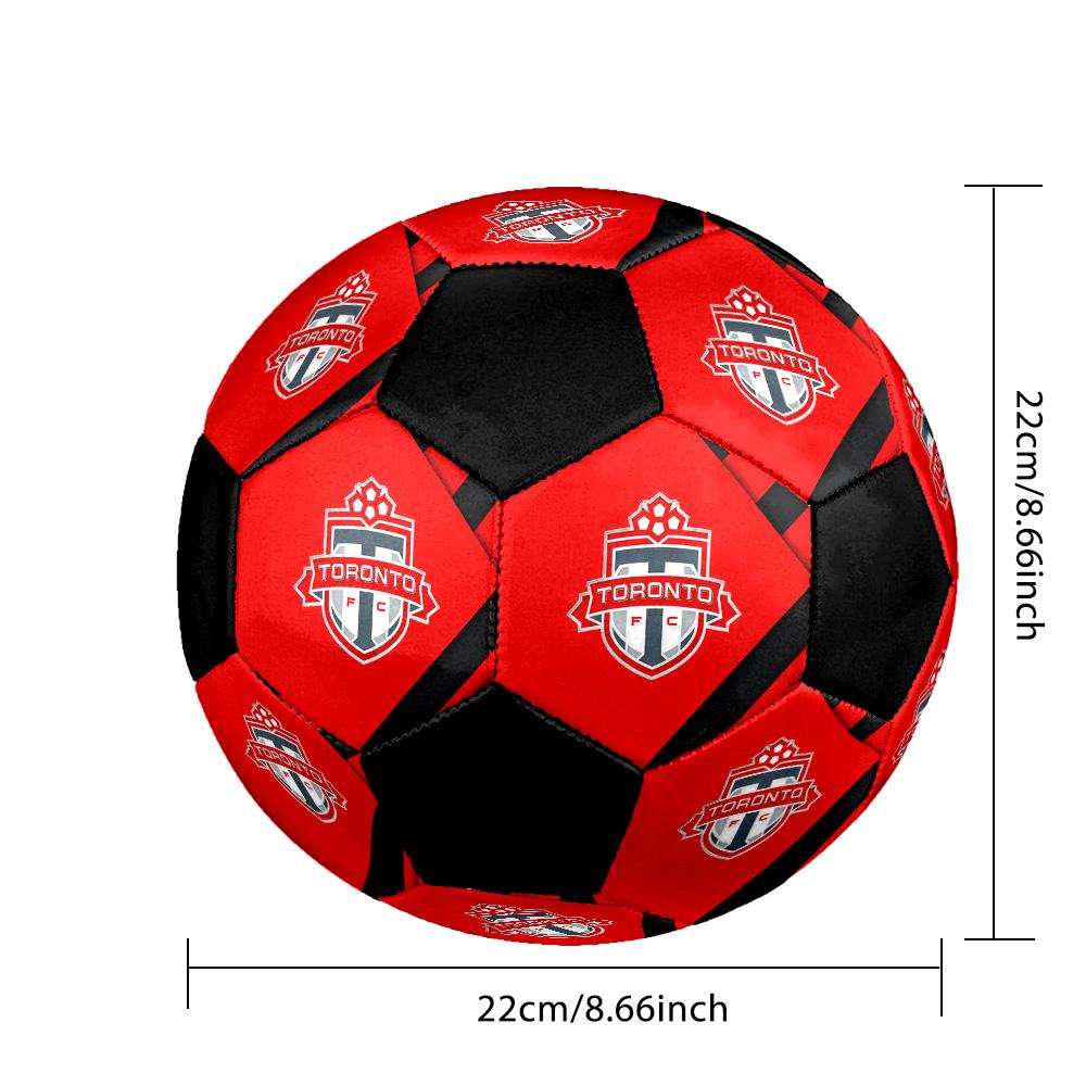 Футбольный мяч Toronto FC, цветной, для всех возрастов, машинная строчка, ПВХ, готов к соревнованиям, прочный, с высоким отскоком. РАЗМЕР 5