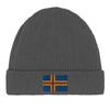 Bonnet Drapeau Åland En Gris