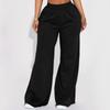 Women's Fashion Casual Sports Yoga Elastic High Waist Wide Leg Loose Pants