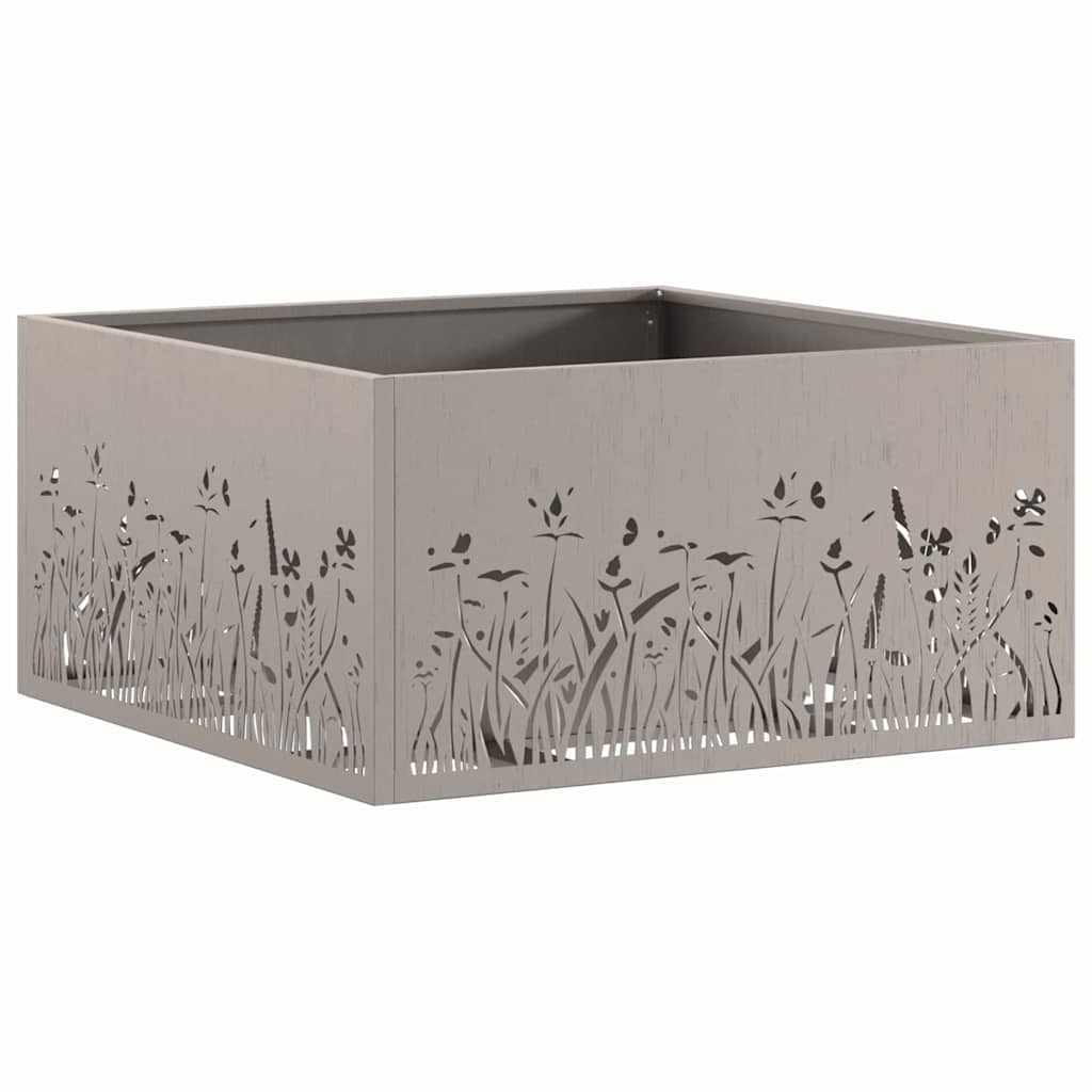 Fire Pit Brown 60 x 60 x 30 cm Weatherproof Steel