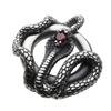 Snake Circle Pendant Garnet P0739 [Silver Accessory]