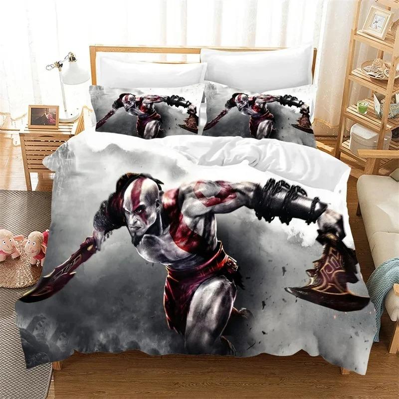 3D Digital Game God of War Print Bedding Set Game Handle Print Design Duvet Cover Sets US AU EU RU Singe Twin Queen King Size