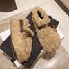 Меховые балетки женские зимние ботильоны короткие плюшевые повседневные теплые хлопковые туфли 2025 тренд зимние дизайнерские прогулочные модные ботинки женские