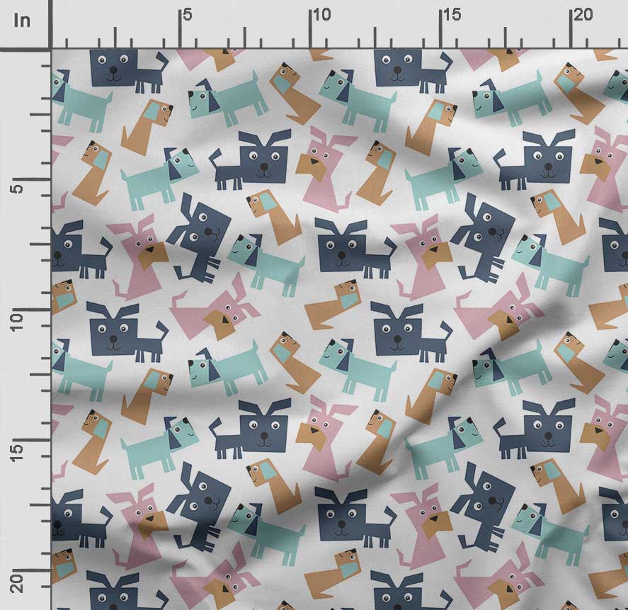 Soimoi Принт собаки, хлопковый батист, ткань для квилтинга, продаваемая во дворе, ширина 42 дюйма, хлопчатобумажная ткань средней плотности, швейные принадлежности, бежевый и