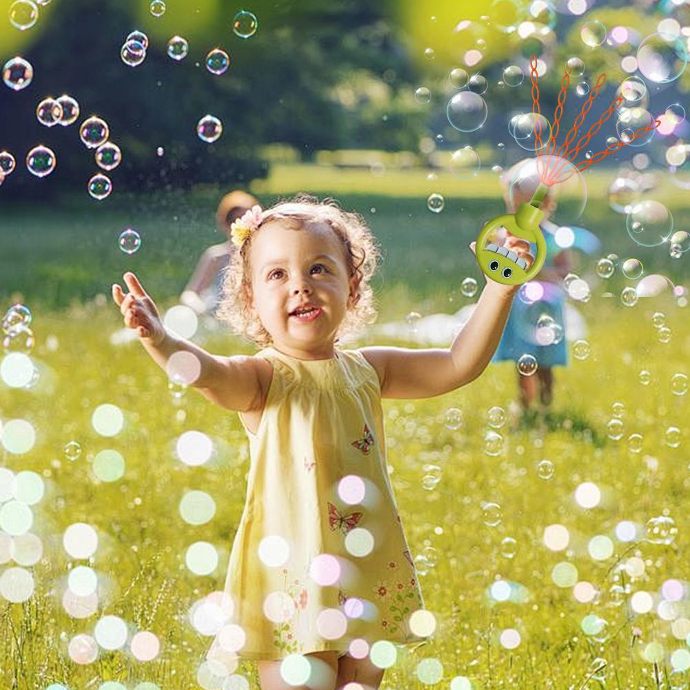 Ручной аппарат для выдувания пузырей с улыбающимся лицом на 32 отверстия для детей, летний подарок