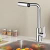 Hot and Cold Mixing Tap W/ 4 Water Flow Modes Retractable Pull-Out Kitchen Faucet Single Handle Pull Out Faucet for Kitchen Sink