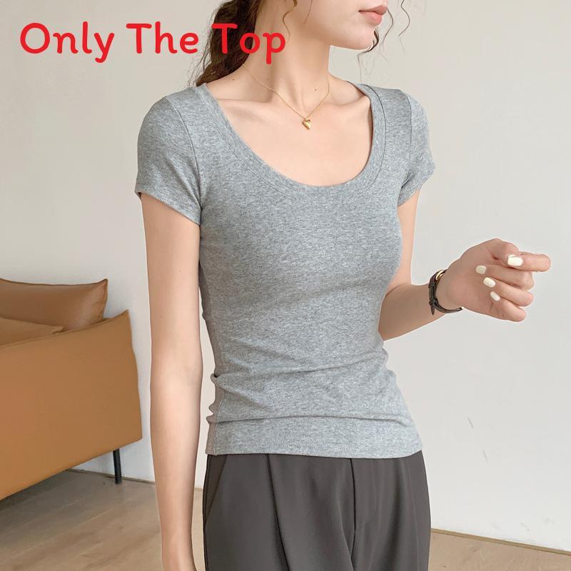 Cotton Short Sleeve T Shirt For Women With Crew Neck And Slim Fit For Summer Casual Wear