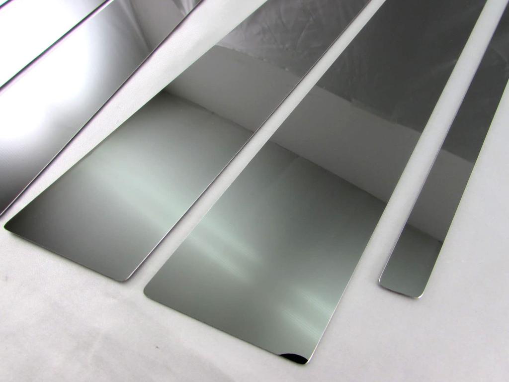 BRIGHTZ Finish Stainless Steel Black Plated Pillar Panels for Skyline V37 No Visors Required Ultra-Mirror (6-Piece Set) (RV37, HV37, HNV37, YV37,