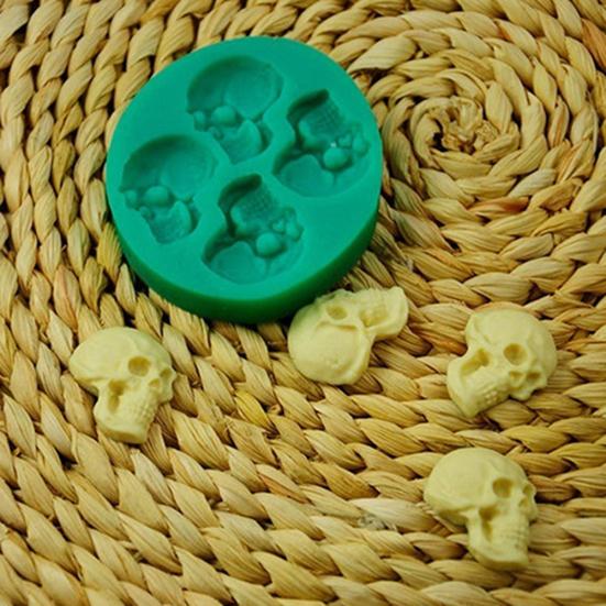 3D череп голова силиконовая помадка торт плесень шоколад Хэллоуин вечерние DIY инструменты