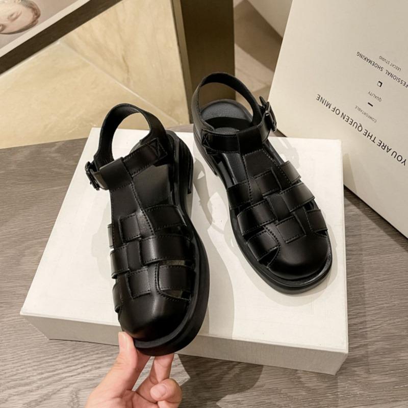 Модные женские римские сандалии на платформе