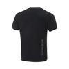 Li Ning Wade Series Comfortable Breathable Versatile Casual Simple Round Neck Pullover Short Sleeve T-Shirt Men T-Shirt Black ATSV017-1