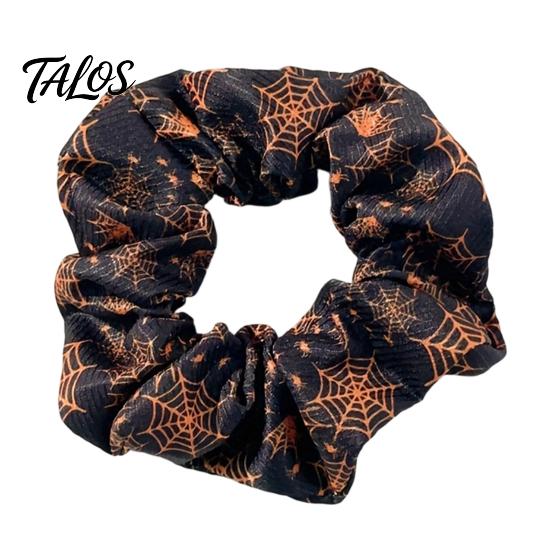 Резинки для волос на Хэллоуин, Высокоэластичные scrunchies, Мягкие эластичные резинки с дизайном: Привидение, Ведьма, Шляпа, Летучая мышь, Паутина, Плиссированная резинка для хвоста