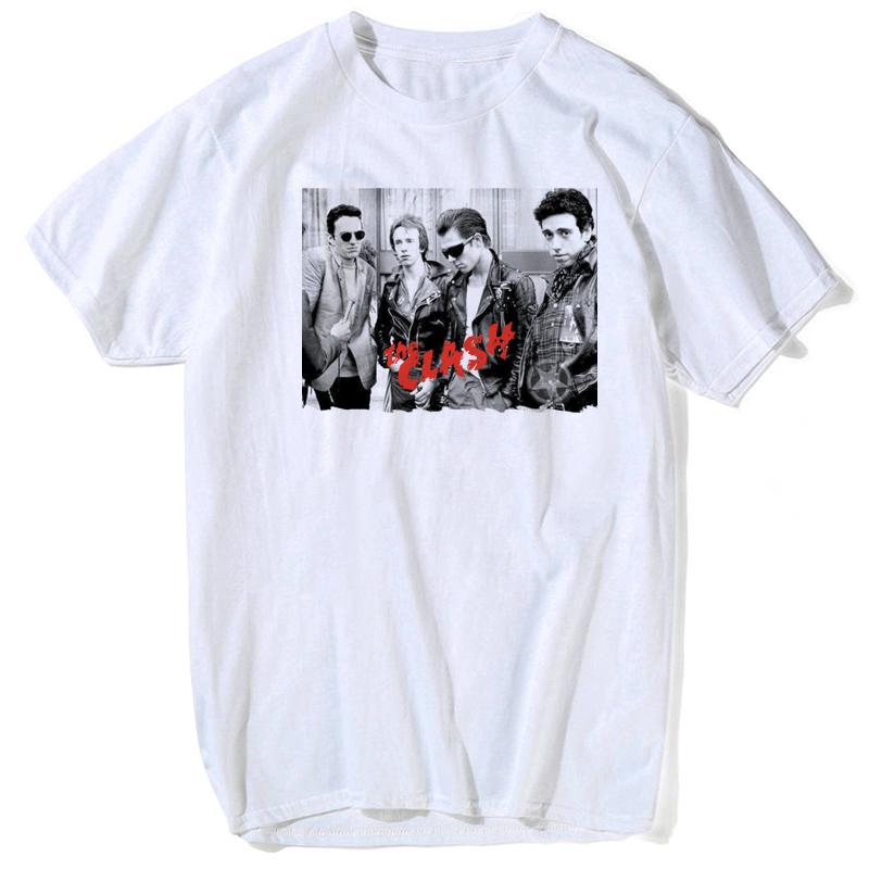 The Clash Tshirt London Calling Music T Shirts Classic Hip Hop Short Sleeve Top Colored Plus