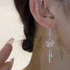 Серьги с кисточками в виде цветка из циркониевых кристаллов: Ультра-блестящий, Изысканный дизайн для женщин