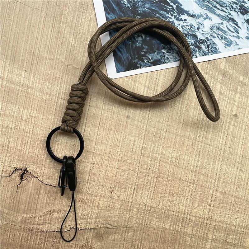 Phone Charm Nylon Cell Phone Pendant Braid Keychain Lanyard Handmade Landyard Universal Cord for Keys Couple Keyring Neck Strap