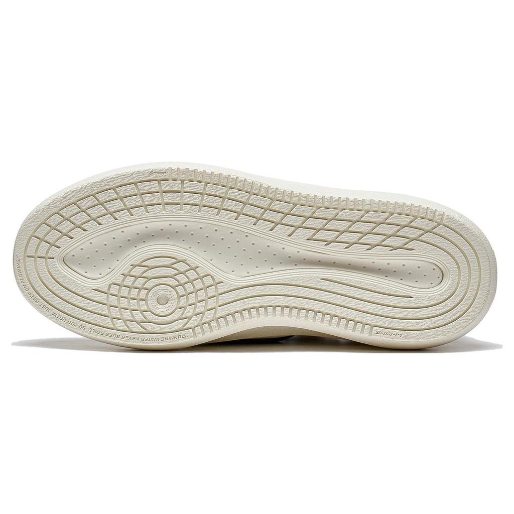 Li Ning Cloud Travel C4D Splicing Shock Absorption Non-Slip Low-Top Casual Shoes Men Casual Shoes Black White AZGT089-1